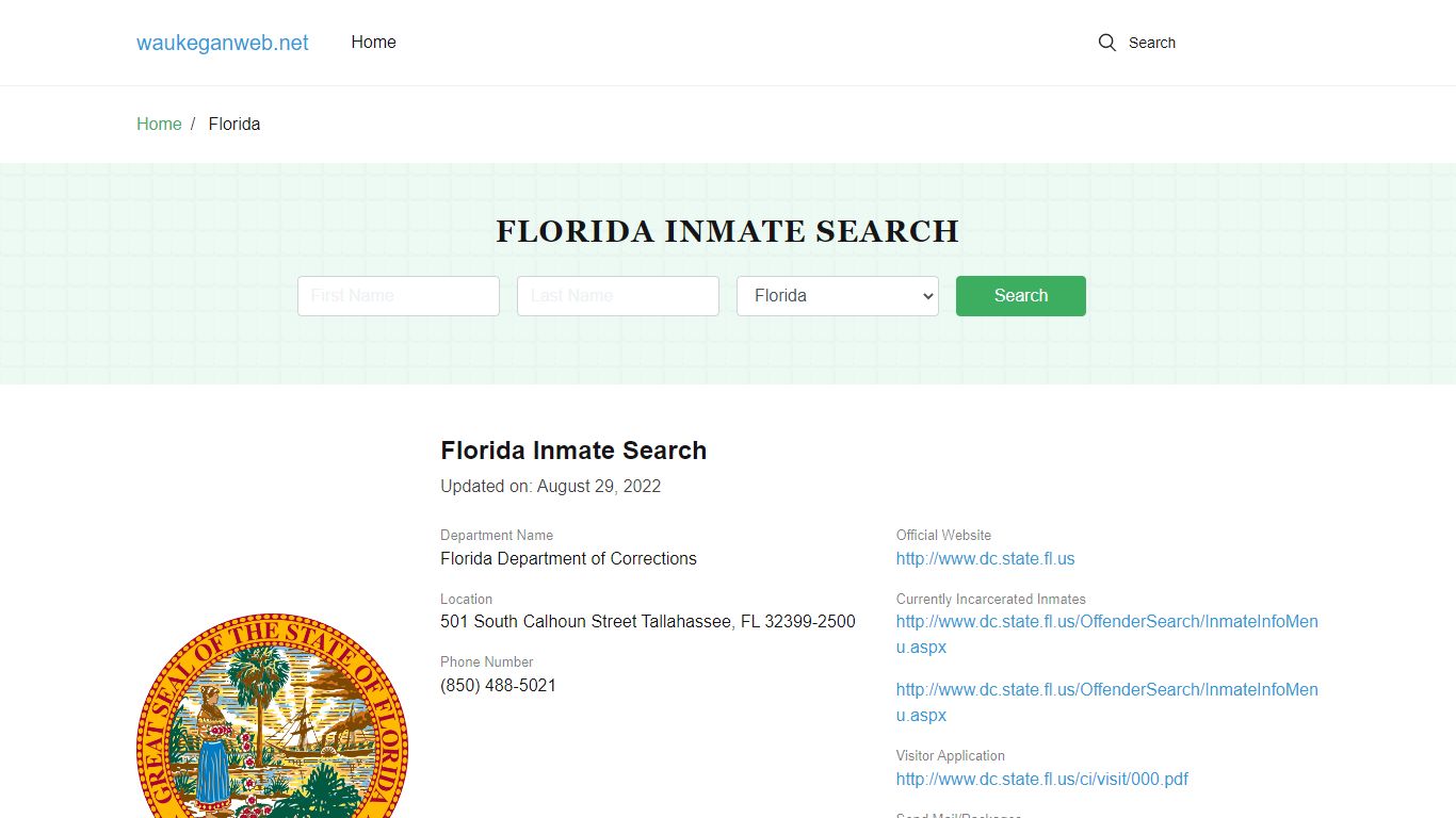 Florida Inmate Search – Florida Department of Corrections Offender Lookup